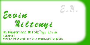 ervin miltenyi business card